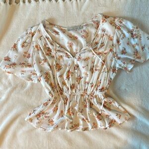 Abercrombie floral peplum top